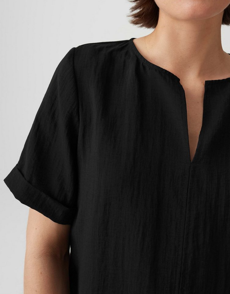 OPUS Shirtbluse Bluse aus strukturierter Webware mit Boxy Fit Kleine Schlitze für einen modernen Look – Bild 4 von 5