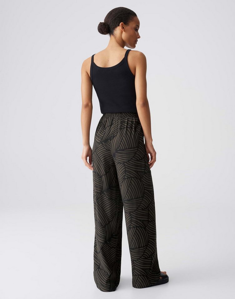 OPUS Stoffhose Marou botanical aus Webware mit Crepe Optik Mit Eingrifftaschen für praktische Alltagslooks – Bild 3 von 5