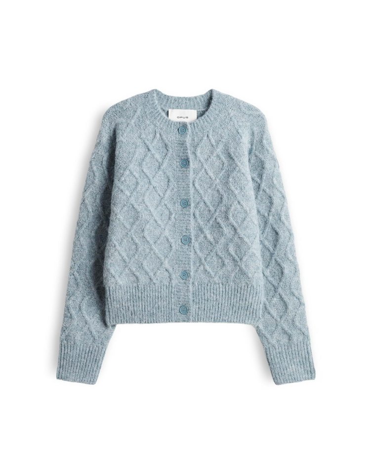 OPUS Strickjacke Dable aus Strick mit Zopfstruktur Verkürzte, schmale Silhouette mit weichem Zopfstrick – Bild 2 von 5