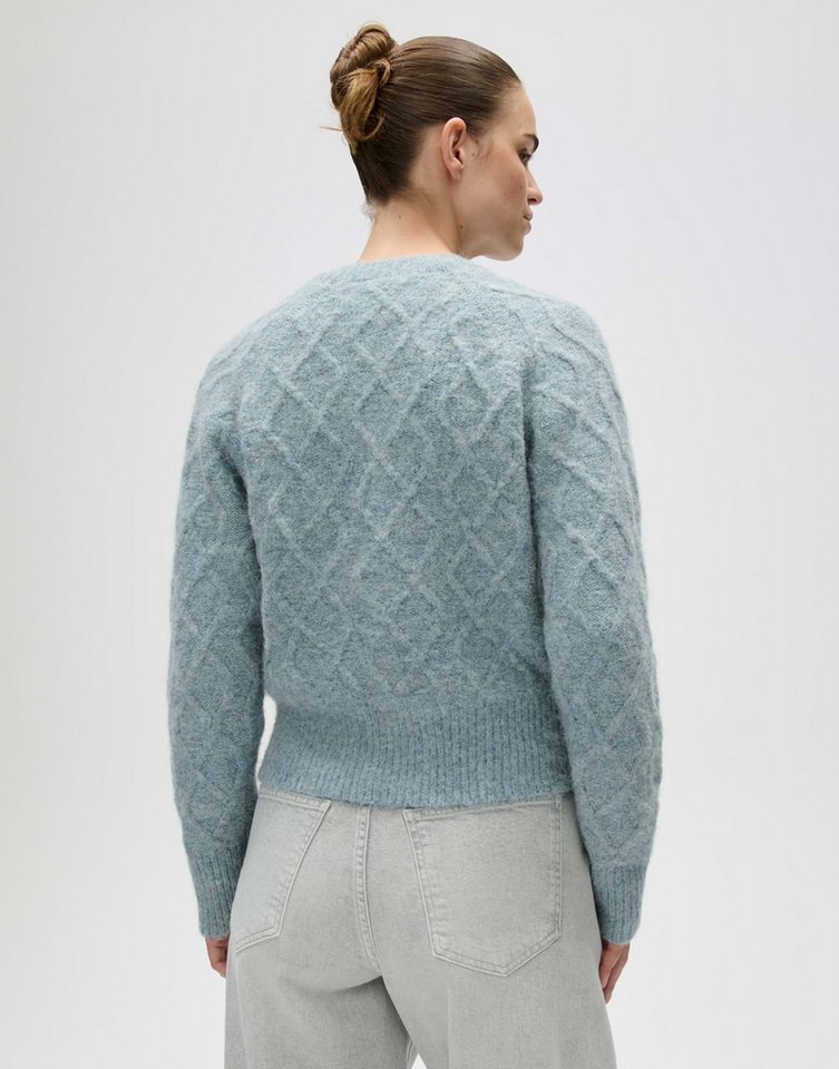 OPUS Strickjacke Dable aus Strick mit Zopfstruktur Verkürzte, schmale Silhouette mit weichem Zopfstrick – Bild 3 von 5
