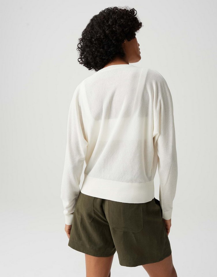 OPUS Strickjacke Feinstrickjacke aus Viskose Mix mit leichtem Fall Lockere Passform, Knopfleiste mit Strickbündchen – Bild 3 von 5