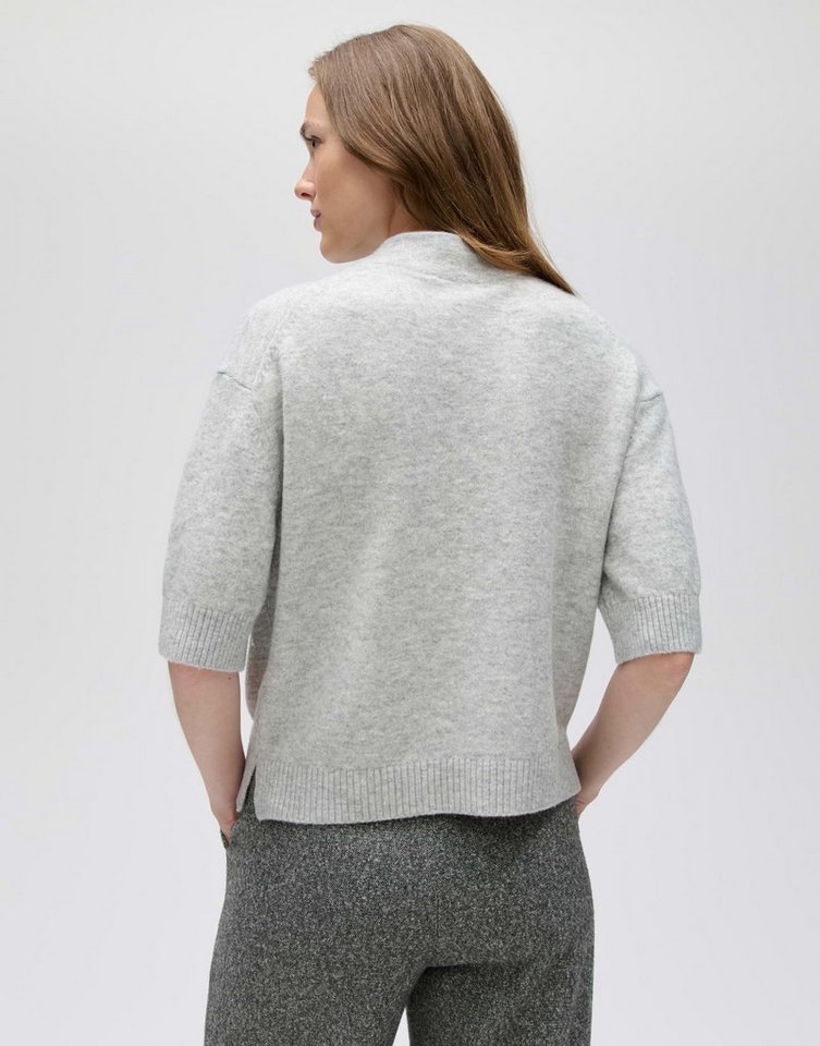OPUS Strickpullover Pifko aus Feinstrick mit glattem Griff Verkürzte Boxy-Silhouette mit überschnittener Schulter und Funnel Neck – Bild 3 von 5