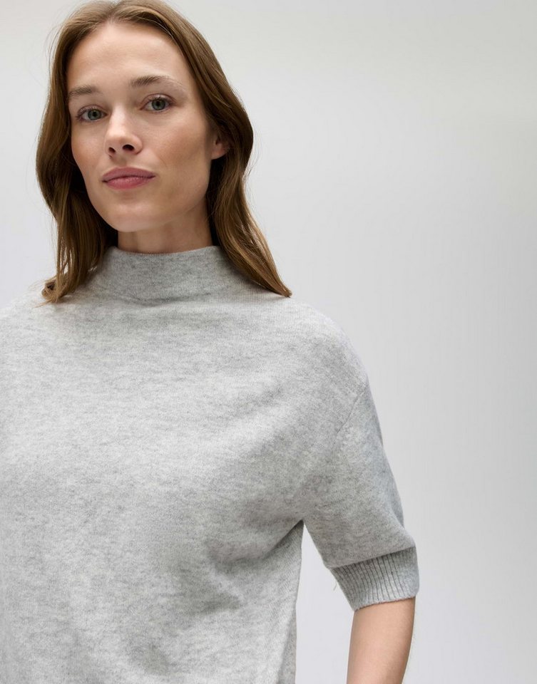 OPUS Strickpullover Pifko aus Feinstrick mit glattem Griff Verkürzte Boxy-Silhouette mit überschnittener Schulter und Funnel Neck – Bild 4 von 5