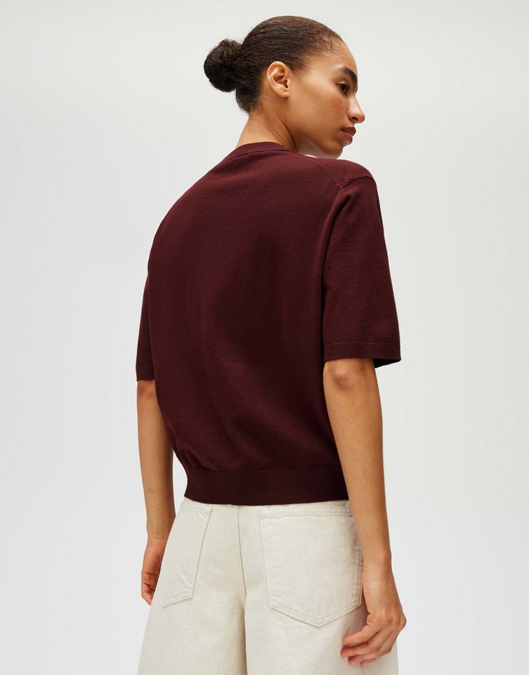OPUS Strickpullover Pimsi aus feinem Strick Gerader Schnitt mit fließendem Fall und kurzen Ärmeln – Bild 3 von 5
