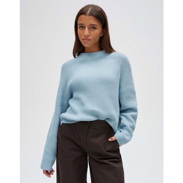 OPUS Strickpullover Ponusa aus weichem Strick Verkürzte Silhouette mit Raglanärmeln und weichem Fall