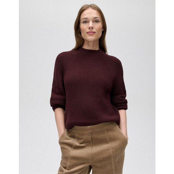 OPUS Strickpullover Ponusa aus weichem Strick Verkürzte Silhouette mit Raglanärmeln und weichem Fall