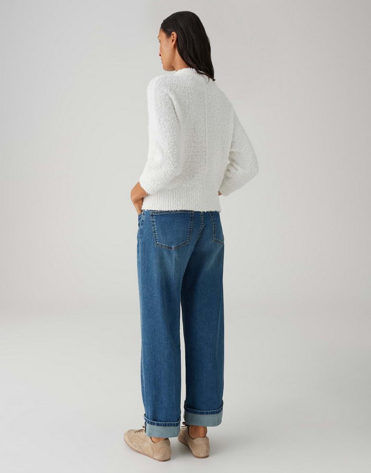 OPUS Strickpullover Punew aus flauschigem Effektgarn Regular Fit lockere Passform, schmal zulaufend, 3/4 Arm, weicher Griff – Bild 3 von 5