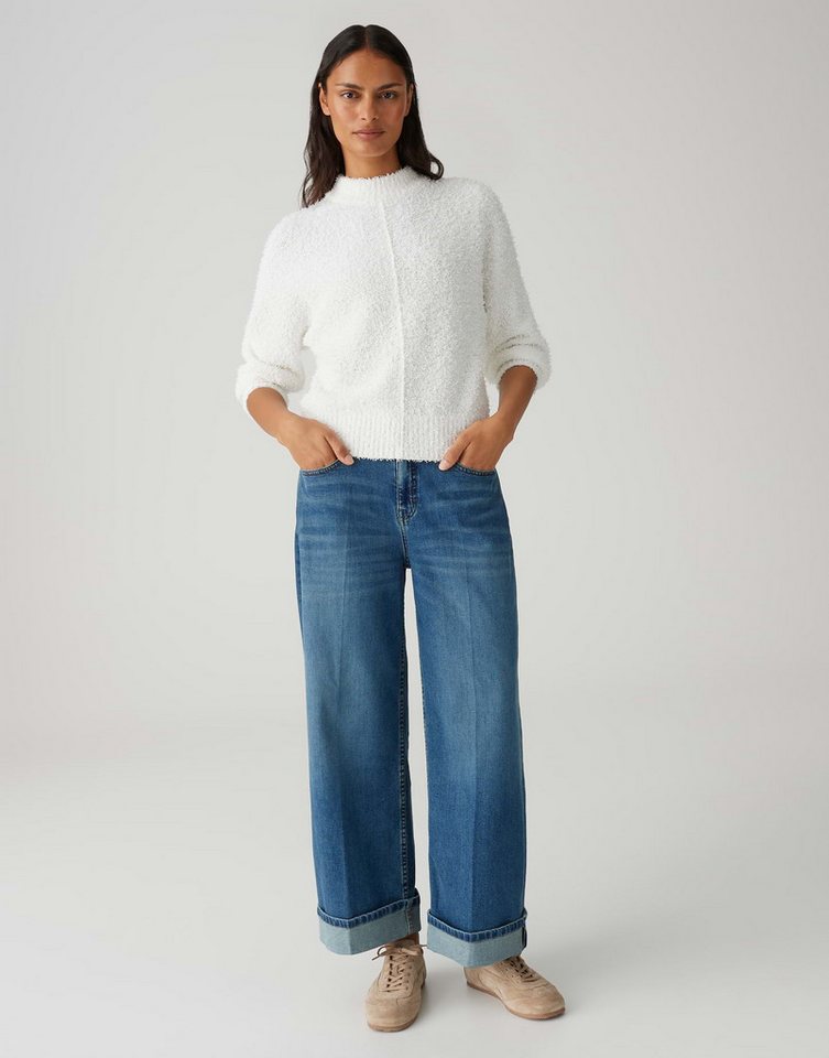 OPUS Strickpullover Punew aus flauschigem Effektgarn Regular Fit lockere Passform, schmal zulaufend, 3/4 Arm, weicher Griff – Bild 5 von 5