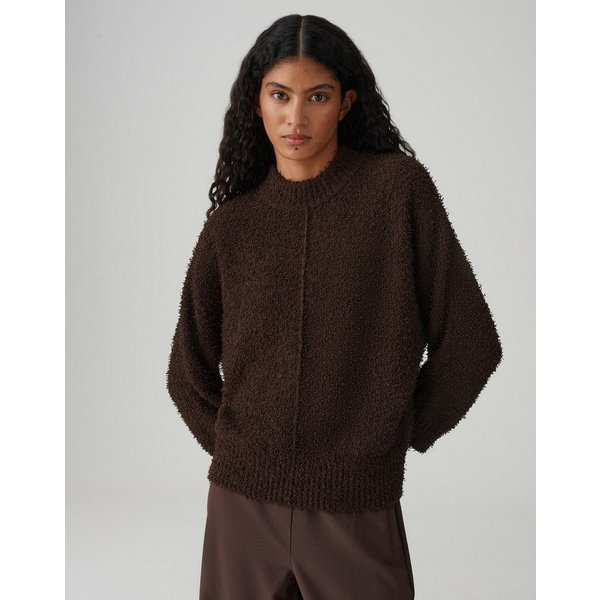 OPUS Strickpullover Punew aus flauschigem Effektgarn Regular Fit lockere Passform, schmal zulaufend, 3/4 Arm, weicher Griff