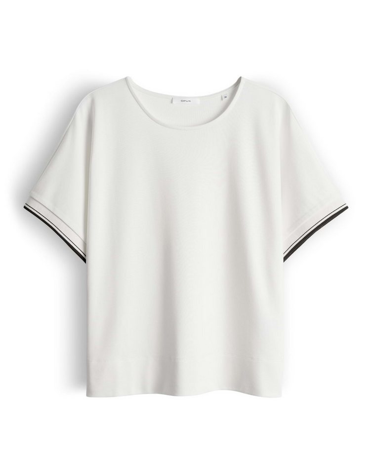 OPUS Sweatshirt Boxy Sweatshirt mit sportlichem Kontrastbündchen Kleine Seitenschlitze, weicher Griff für bequemen Sitz – Bild 2 von 5