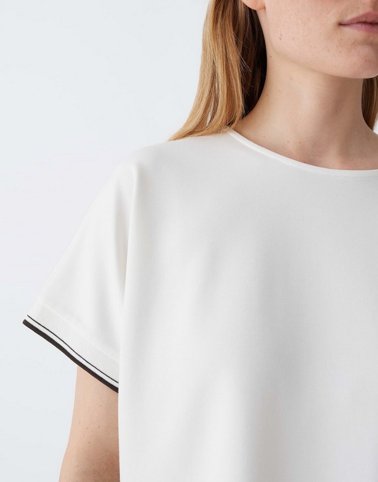 OPUS Sweatshirt Boxy Sweatshirt mit sportlichem Kontrastbündchen Kleine Seitenschlitze, weicher Griff für bequemen Sitz – Bild 4 von 5