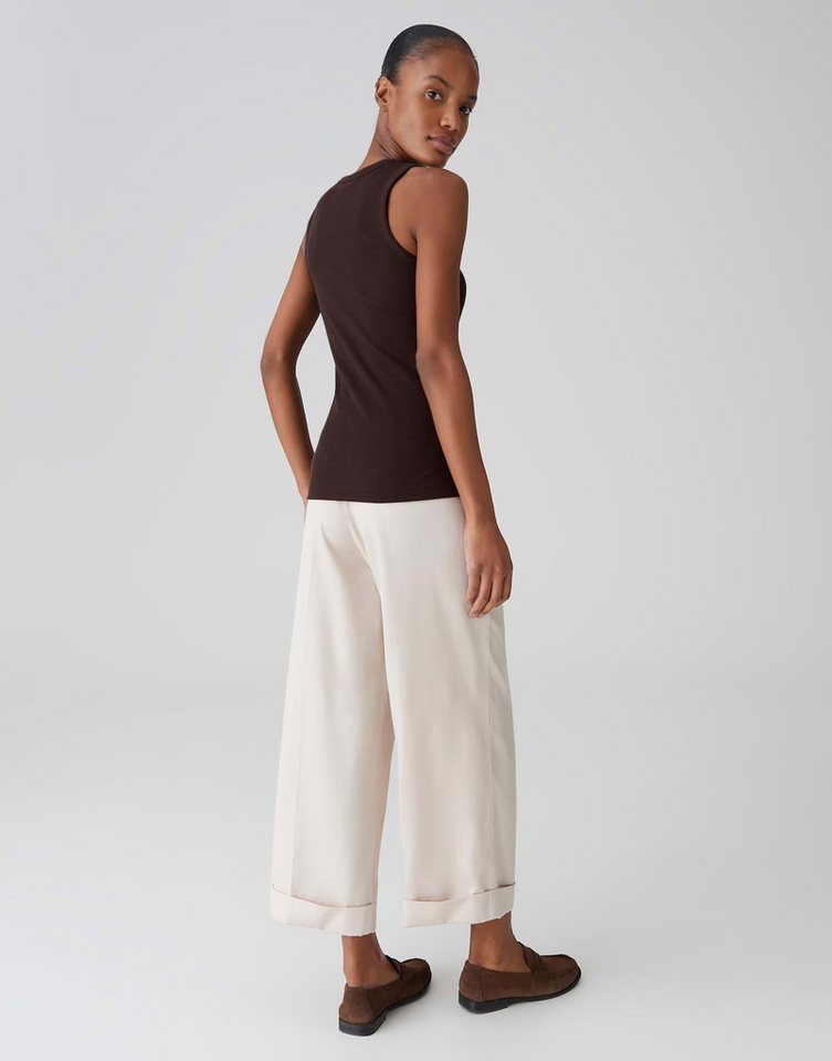 OPUS Tanktop Tanktop mit femininer Spitzenborte Schmale Passform, bogenförmige Spitzenborte als Detail – Bild 3 von 5