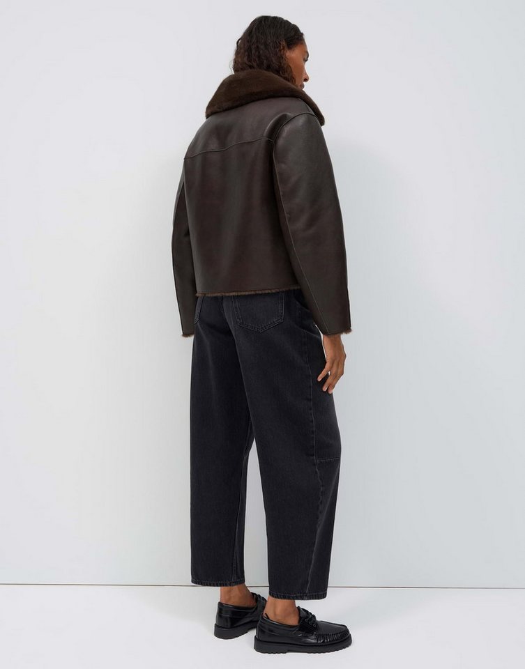 OPUS Winterjacke Hafellda aus glatter Lederoptik Gerader Schnitt mit Umlegekragen und zwei Tragevarianten – Bild 3 von 5