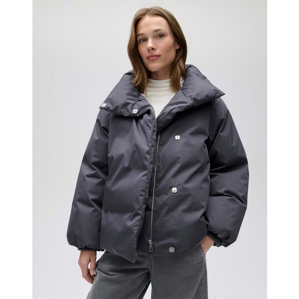 OPUS Winterjacke Horiza aus Webware mit wasserabweisender Funktion Oversized-Silhouette mit voluminösem Stehkragen und Innentasche
