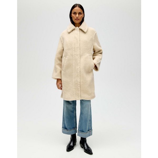 OPUS Wintermantel HEDDY aus Polyester ovaler Schnitt, knielang, verdeckte Knopfleiste