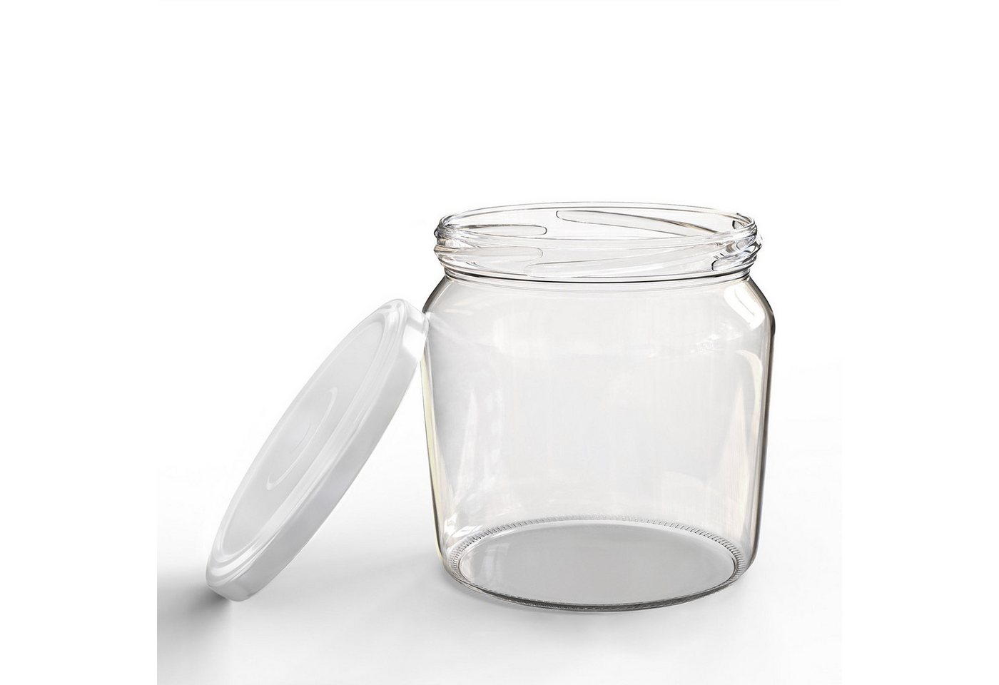 Oputec Einmachglas 12x 360ml Einmachgläser mit Schraubdeckel TO 82 Weiß Marmeladengläser – Bild 4 von 5