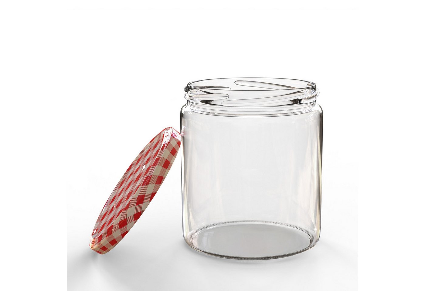 Oputec Einmachglas 12x 405 ml Einmachgläser mit Schraubdeckel TO 82 rot Marmeladengläser, Glas / Metall – Bild 4 von 5