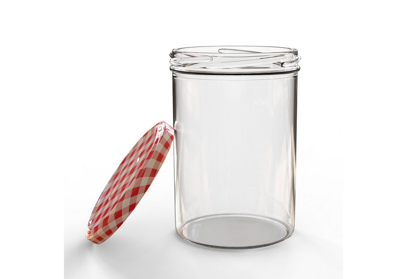 Oputec Einmachglas 24x 440 ml Einmachgläser mit Schraubdeckel TO 82 rot Marmeladengläser, Glas / Metall – Bild 4 von 5