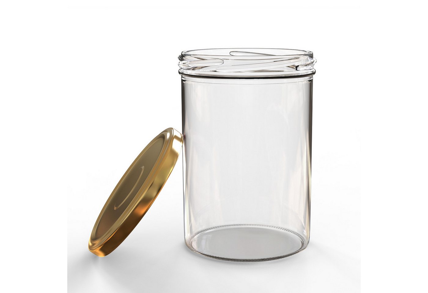 Oputec Einmachglas 24x 440ml Einmachgläser mit Schraubdeckel TO 82 Gold Marmeladengläser, Glas / Metall – Bild 4 von 5