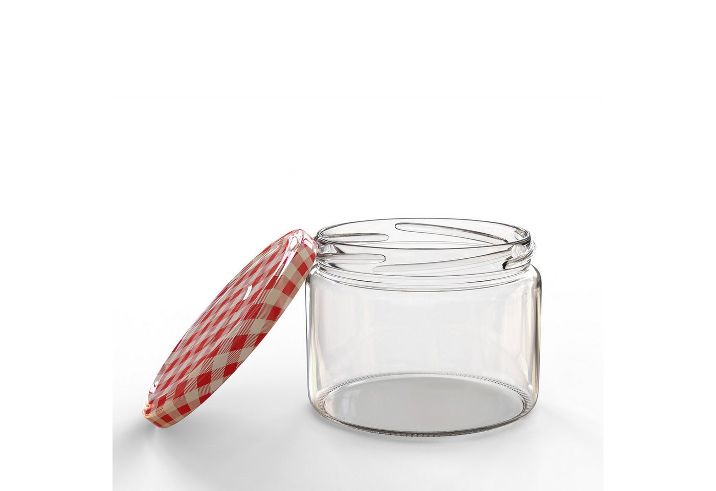 Oputec Einmachglas 48x 282 ml Einmachgläser mit Schraubdeckel TO 82 rot Marmeladengläser, Glas / Metall – Bild 4 von 5