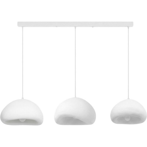 Opviq Pendelleuchte Loval- 2 oder 3 flammmig, höhenverstellbar, boho deco, ohne Leuchtmittel, Mehrflammige Hängelampe, Fiberglas-Schirme