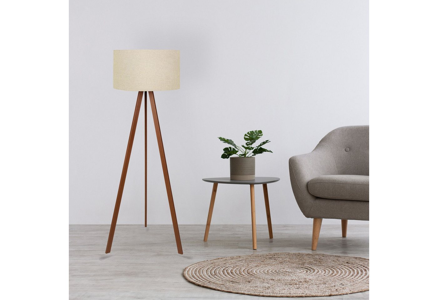 Opviq Stehlampe Boho Deko, ohne Leuchtmittel, Skandinavisches Design, Stabile MDF-Konstruktion, Dezente Holzoptik – Bild 2 von 3