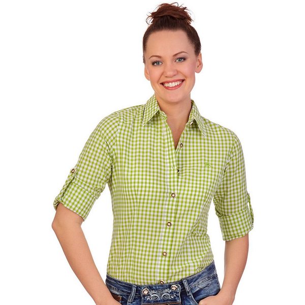 Orbis Textil GmbH & Co. KG Trachtenbluse Trachtenbluse - BASIC - apfelgrün