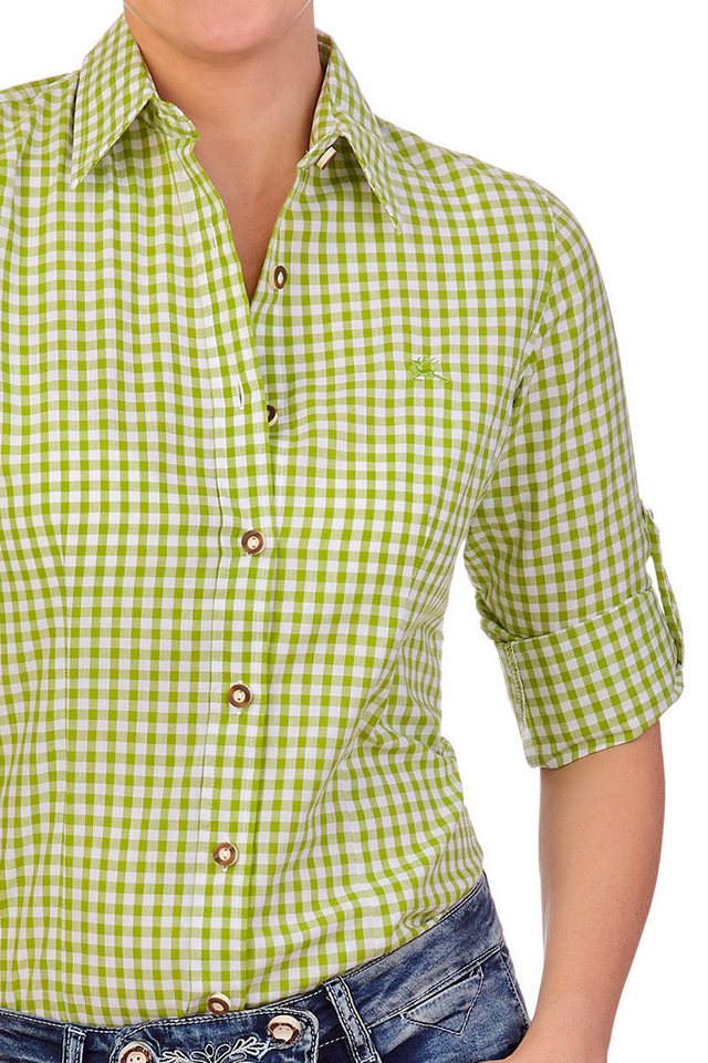 Orbis Textil GmbH & Co. KG Trachtenbluse Trachtenbluse - BASIC - apfelgrün – Bild 2 von 4