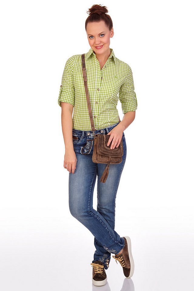 Orbis Textil GmbH & Co. KG Trachtenbluse Trachtenbluse - BASIC - apfelgrün – Bild 4 von 4