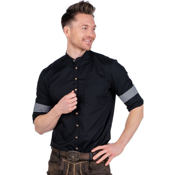 Orbis Textil GmbH & Co. KG Trachtenhemd Trachtenhemd - VALENTIANO - schwarz