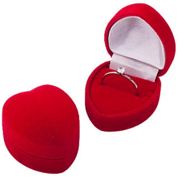 Order & Smile Schmuck Geschenkbox Ringbox „Herz“: Schmuck Etui für Ring / Verlobungsring