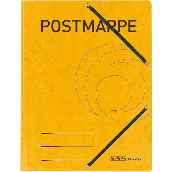 Herlitz Organisationsmappe herlitz Postmappe, Colorspan-Karton, DIN A4, gelb