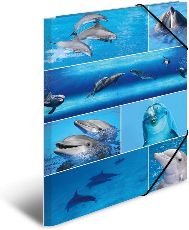 HERMA Organisationsmappe HERMA Eckspannermappe "Delfine", aus Karton, DIN A3 – Bild 2 von 3