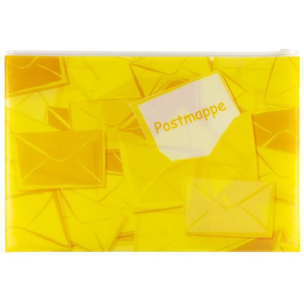 HERMA Organisationsmappe HERMA Postmappe mit Zipper, DIN A4, aus PP, gelb