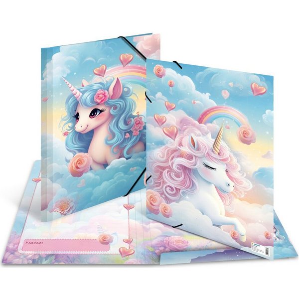 HERMA Organisationsmappe Herma Sammelmappe Eckspanner Karton A3 Happy Unicorns