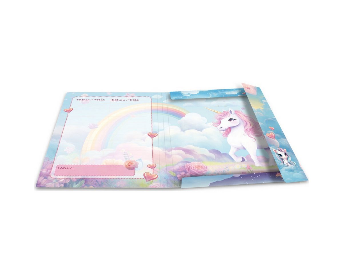 HERMA Organisationsmappe Herma Sammelmappe Eckspanner Karton A3 Happy Unicorns – Bild 3 von 4