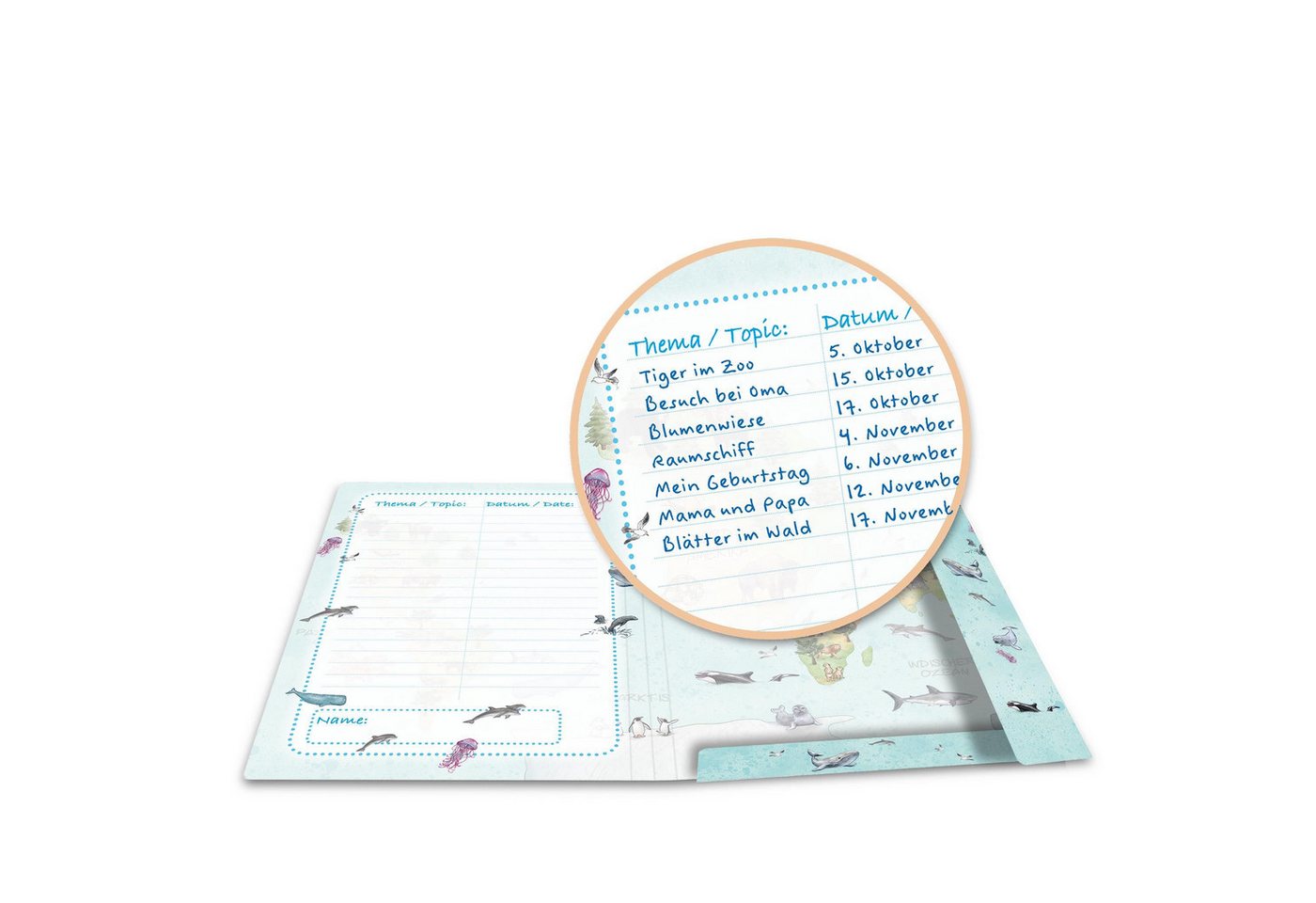 HERMA Organisationsmappe Herma Sammelmappe Eckspanner Karton A3 Weltkarte – Bild 5 von 5