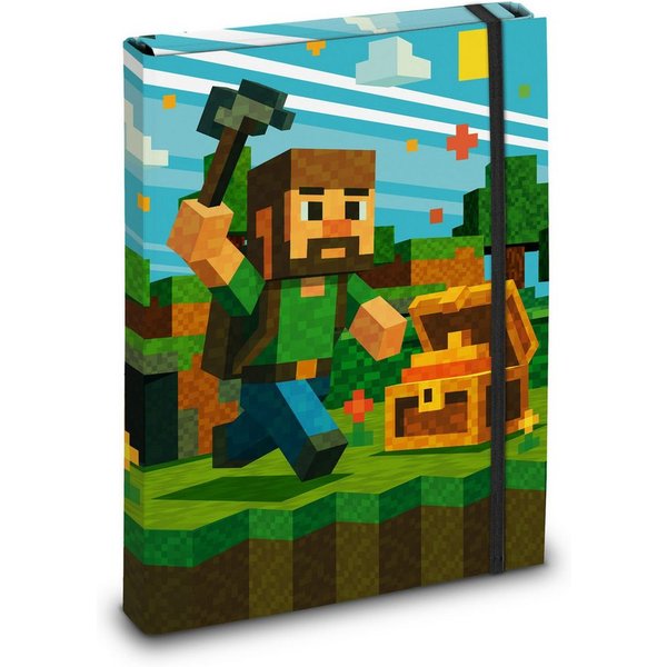 itenga Organisationsmappe itenga Heftbox Motiv Blockgame Pixel DIN A4 Rückenbreite: 30 mm