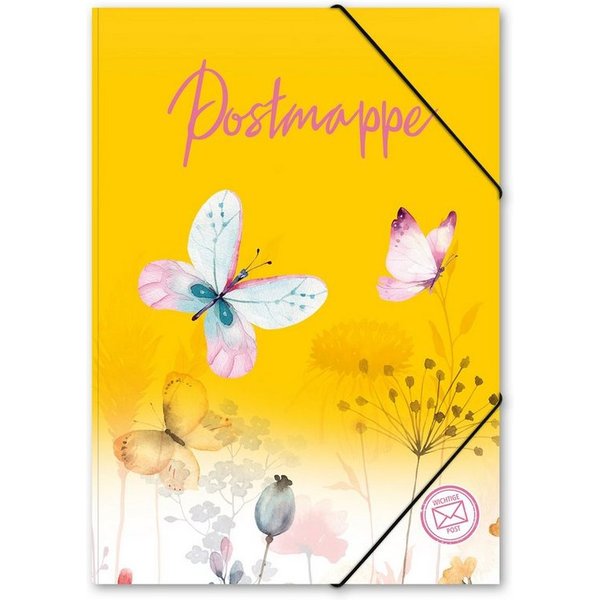 itenga Organisationsmappe itenga Postmappe Gummizugmappe A4 Motiv Schmetterling