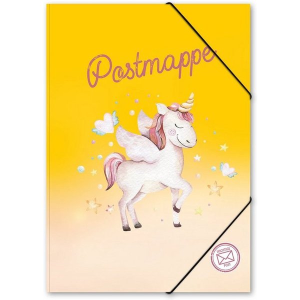 itenga Organisationsmappe itenga Postmappe Gummizugmappe A4 Motiv Einhorn