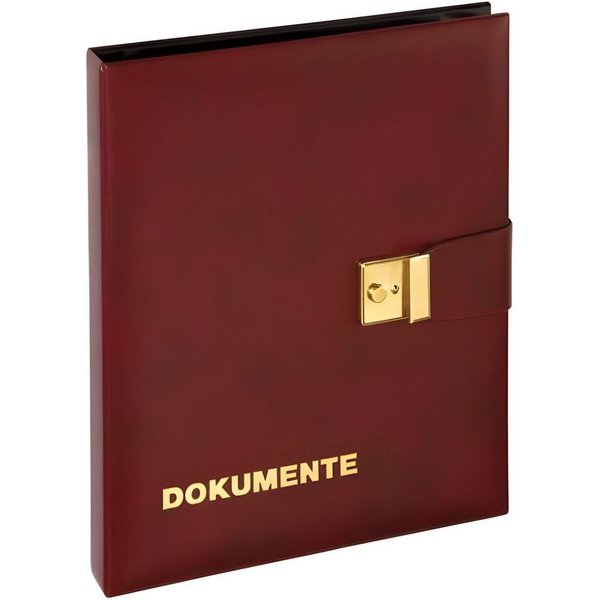 PAGNA Organisationsmappe Pagna Dokumentenmappe 29x36cm 4-Ring-Mechanik 1H weinrot
