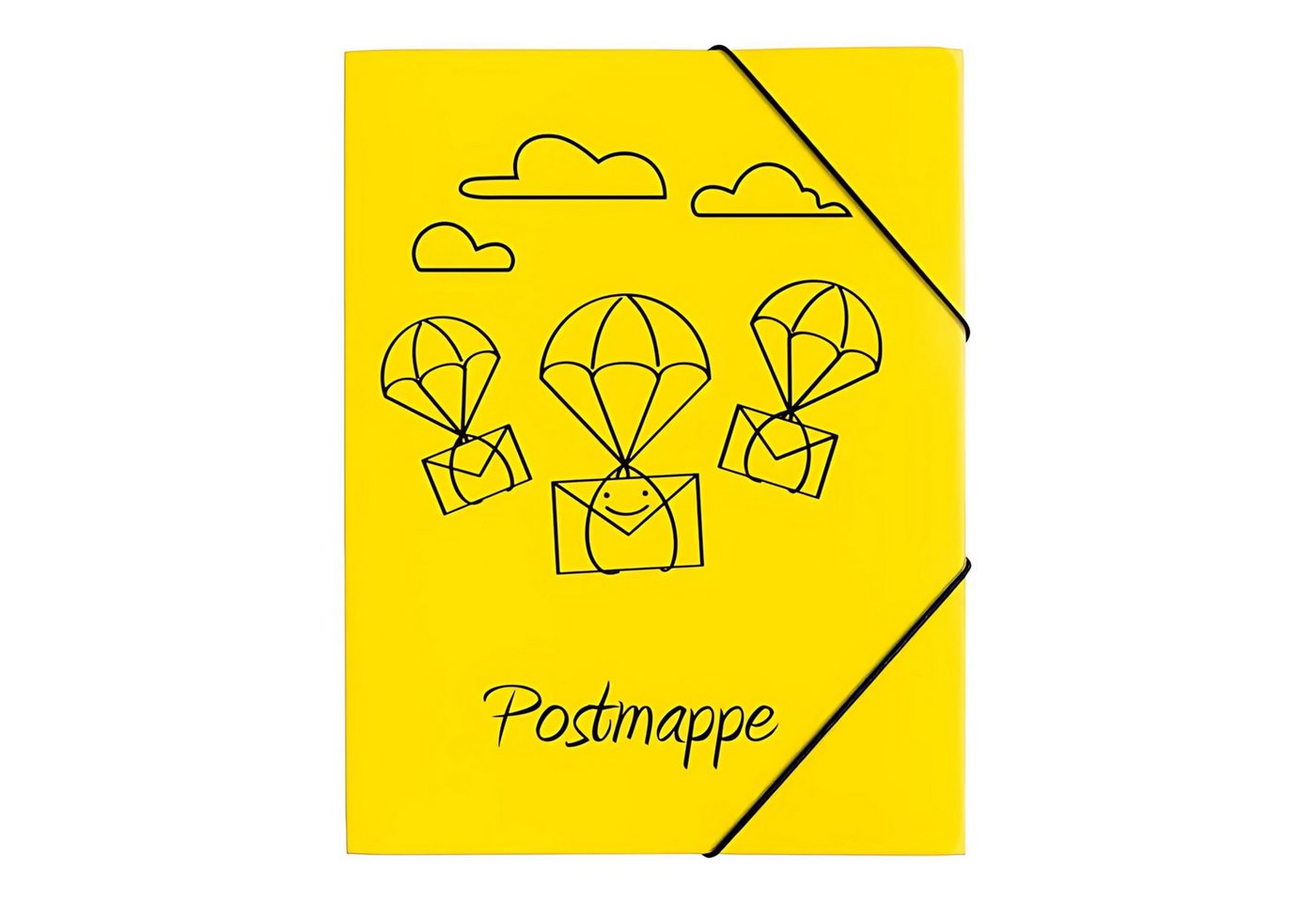 PAGNA Organisationsmappe Pagna Gummizugmappe A4 PP Postmappe 3 Einschlagklappen gelb – Bild 2 von 2