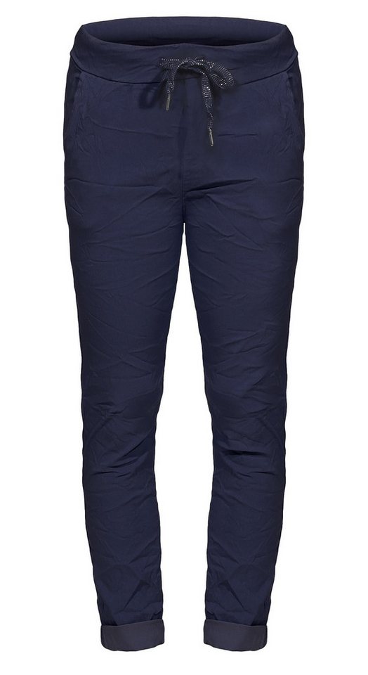 OriginalYou Schlupfhose Damen Freizeithose mit Stretch Schlupfhose Knitterlook Chino Pants in Größe 36-48 erhältlich, moderner Knitterlook, elastischer Bund – Bild 4 von 5