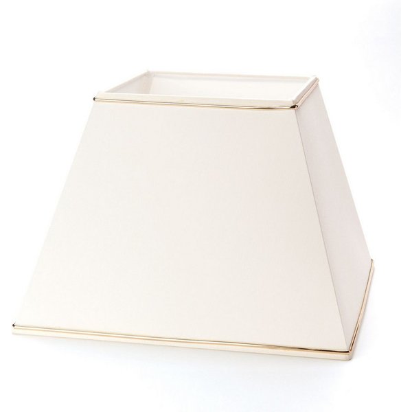 Orion Leuchten Lampenschirm Lampenschirm Creme eckig Goldkante 31 × 31 cm E27