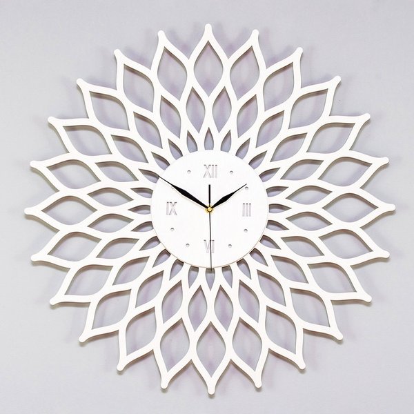 ORNAMENTI Wanduhr Grosse, modern, holz, hingucker Wanduhr, Sunburst, Sonne (ohne Ticken, Wanddeko, Holzdeko, 3 Größen 40, 50, 60 cm)