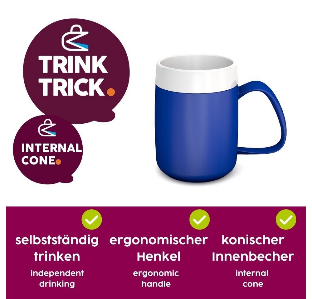 Ornamin Schnabelbecher Becher mit Trink-Trick, Trinkhilfe l Pflegegeschirr l Alltagshilfe l Selbstständig trinken – Bild 2 von 5