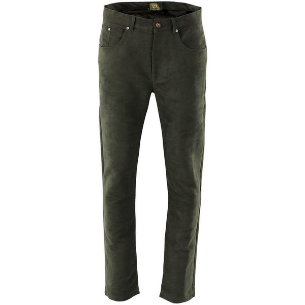 OS Trachten Outdoorhose Spefu lang, schmal zulaufend, Hirschhornoptik-Knopf, 5 Taschen, Lederimitat