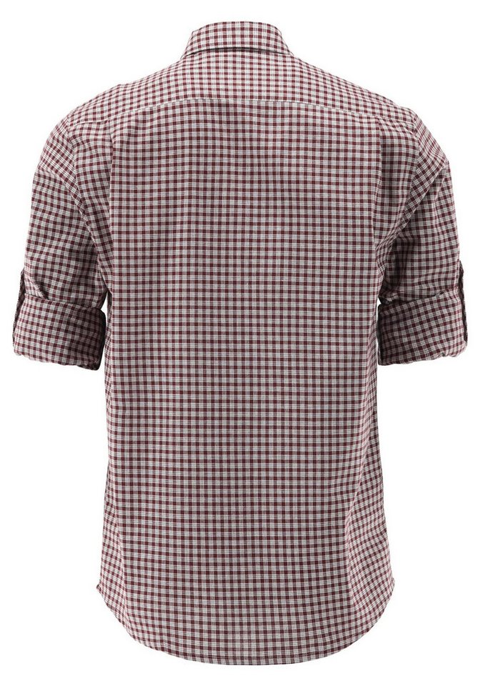 OS Trachten Trachtenhemd Melgor Regular Fit, Haifischkragen, Krempelarm, Edelweiß-Stick – Bild 2 von 4