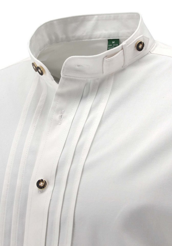 OS Trachten Trachtenhemd Zurema Regular Fit, 1/1-Arm, Stehkragen mit Riegel, 2x2 Biesen – Bild 3 von 5