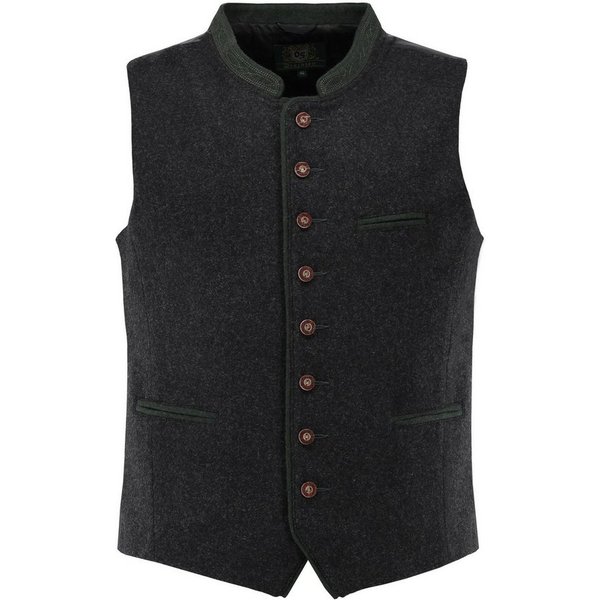 OS Trachten Trachtenweste Thoyad Slim Fit, Stehkragen, Wolle